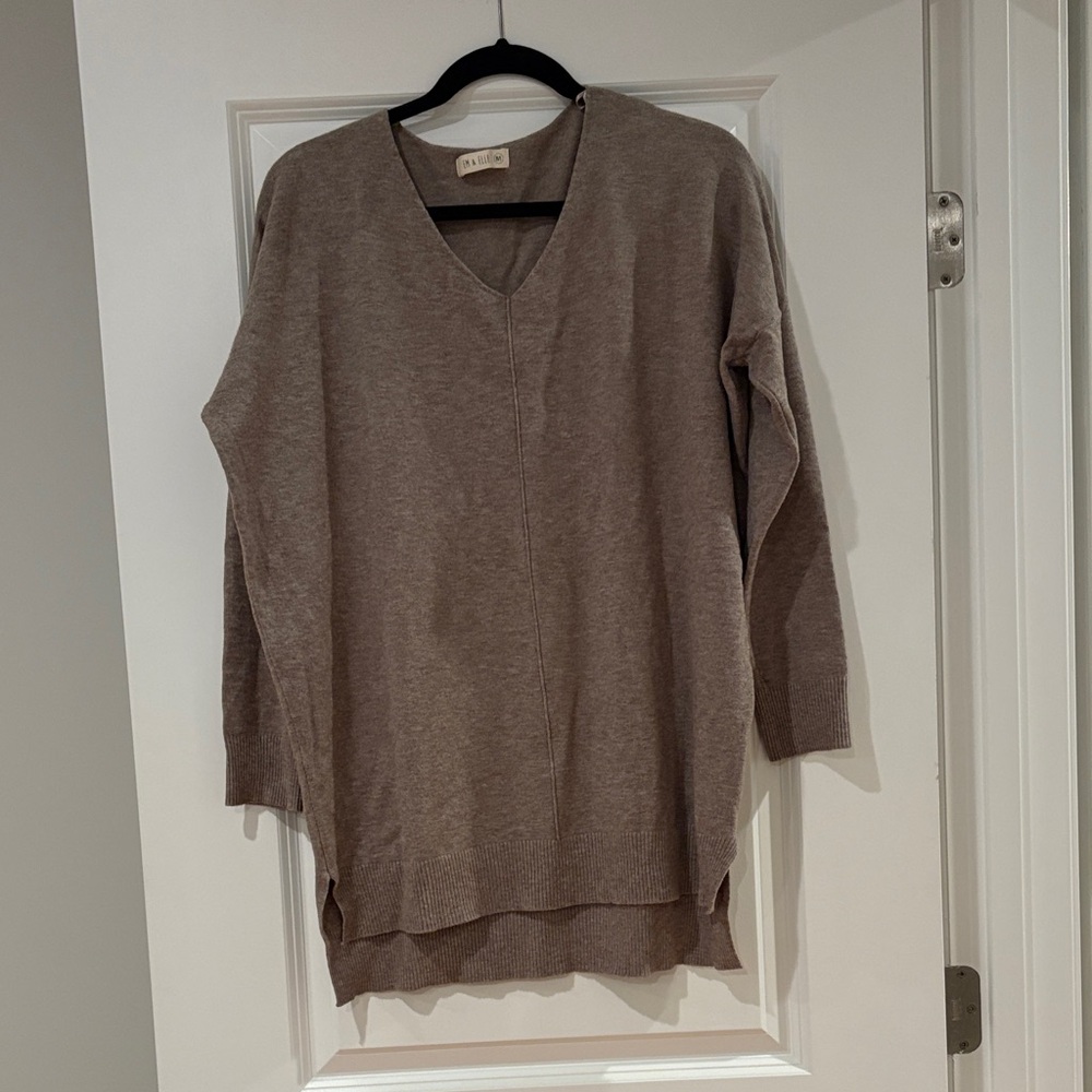 Brown V-Neck Sweater